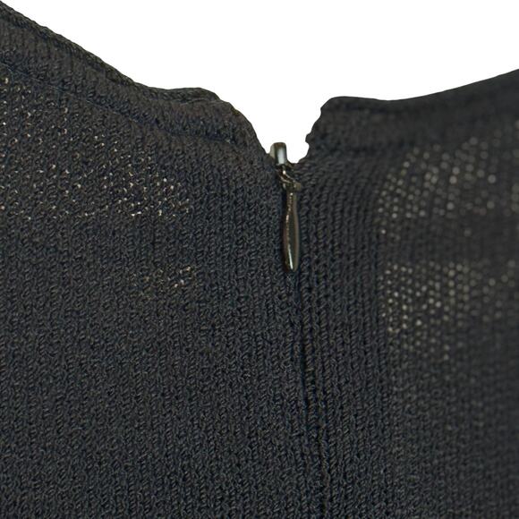 St John Collection Dress Women’s 16 Black Sleeveless Knit Pleated USA Classic - Picture 4 of 10